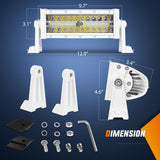 Nilight Marine LED Light Bar Navigation Lights 9.5 Inch White Spot Flood Combo Ponton Boat Deck Dock Lighting for Night Fishing T-top Stern Yacht Port Sailboat Trucks Tractors, view 2