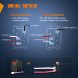 Nilight Marine Rocker Switch LED Light Bar Toggle Switches On Off 3 PIN SPST with Orange Backlit 20A/12V 10A/24V with Jumper Wires Set for Cars Trucks Boat ATVs UTVs RVs, view 3