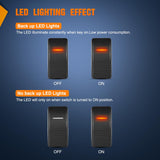 Nilight Marine Rocker Switch LED Light Bar Toggle Switches On Off 3 PIN SPST with Orange Backlit 20A/12V 10A/24V with Jumper Wires Set for Cars Trucks Boat ATVs UTVs RVs, view 4