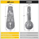 Nilight Mega D-Ring Shackles, 3/4 Inch Heavy Duty Recovery Tow Shackle | 7/8 Inch Screw Pin & isolator, 2Pcs Gray, 68,000 lbs Break Strength(17,000 lb WLL), Forged Steel, Off-Road Recovery, view 4