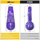 Nilight Mega D-Ring Shackles, 3/4 Inch Heavy Duty Recovery Tow Shackle | 7/8 Inch Screw Pin & isolator, 2Pcs Purple, 68,000 lbs Break Strength(17,000 lb WLL), Forged Steel, Off-Road Recovery, view 3