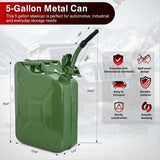 Nilight Metal Gas Can 5 Gallon with Spout System and Handle, 20 Litre Metal Container for Gasoline Trucks Cars ATV Motorcycle Equipment, No Spill Steel Safety Gas Fuel Cans Green, 1 Pack, view 2