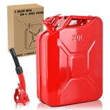 Nilight Metal Gas Can 5 Gallon with Spout System and Handle, 20 Litre Metal Container for Gasoline Trucks Cars ATV Motorcycle Equipment, No Spill Steel Safety Gas Fuel Cans Green, 1 Pack, view 3