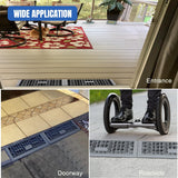 Nilight Modular Threshold Ramps, 1 Inch Rise Non‑Slip Interlocking Plastic Wheelchair Curb Doorway Ramp for Home Entry Indoor Outdoor, 2 Pack, view 6