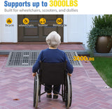 Nilight Modular Threshold Ramps, 2 Inch Rise Non‑Slip Interlocking Plastic Wheelchair Curb Doorway Ramp for Home Entry Indoor Outdoor, 2 Pack, view 3