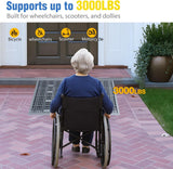 Nilight Modular Threshold Ramps, 4 Inch Rise Non‑Slip Interlocking Plastic Wheelchair Curb Doorway Ramp for Home Entry Indoor Outdoor, 2 Pack, view 3
