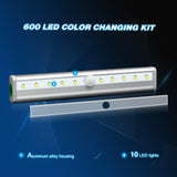 Nilight Motion Sensor Closet Lights 3PCS Cabinet Light DIY Stick-on Anywhere Portable 10LED Wireless Cabinet Night/Stairs Light Bar Safe Lights with Magnetic Strip-Cool White, 2 Years Warranty, view 3