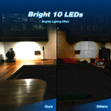 Nilight Motion Sensor Closet Lights 3PCS Cabinet Light DIY Stick-on Anywhere Portable 10LED Wireless Cabinet Night/Stairs Light Bar Safe Lights with Magnetic Strip-Cool White, 2 Years Warranty, view 6