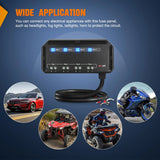 Nilight Motorcycle 12V Fuse Block Circuit Protection With LED Indicator, view 5