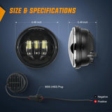 Nilight Motorcycle 4.5Inch Black LED Fog Lights 2Pcs, view 2