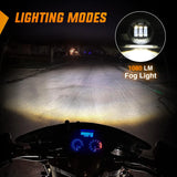 Nilight Motorcycle 4.5Inch Black LED Fog Lights 2Pcs, view 3
