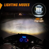 Nilight Motorcycle 4.5Inch Chrome LED Fog Lights 2Pcs, view 3