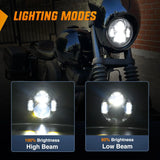 Nilight Motorcycle 5.75Inch Black LED Headlights, view 4
