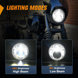 Nilight Motorcycle 5.75Inch Chrome LED Headlights, view 3