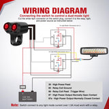 Nilight Motorcycle 7/8 Inch (22mm) Handlebar Switch Plug and Play 12V Waterproof On Off Push Button Dual Control for ATV UTV Driving Light Bar, view 4