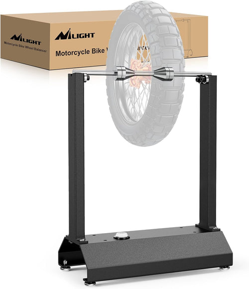 Nilight Motorcycle Bike Wheel Balancer Tire Balancer Stand | Features static & dynamic alignment heavy duty build adjustable centering cones fits most motorcycles dirt & sport bikes