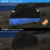 Nilight Motorcycle Cover with Lock-Hole Storage Bag & Protective Reflective Strip Fits up to 108 Inch, view 3
