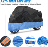 Nilight Motorcycle Cover with Lock-Hole Storage Bag & Protective Reflective Strip Fits up to 108 Inch, view 5