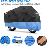 Nilight Motorcycle Cover with Lock-Hole Storage Bag & Protective Reflective Strip Fits up to 116 Inch, view 5