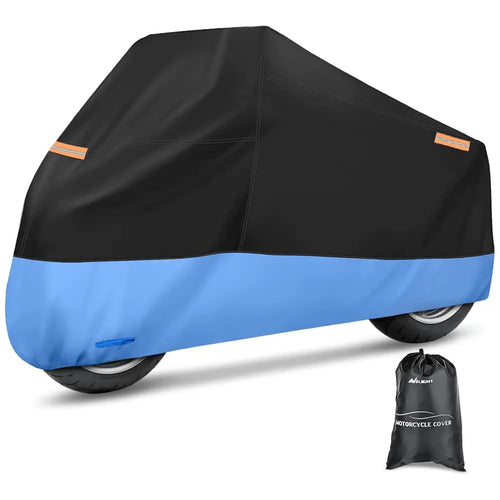 Nilight Motorcycle Cover with Lock-Hole Storage Bag & Protective Reflective Strip Fits up to 96 Inch