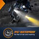 Nilight Motorcycle Driving Lights 1.7 inch White Amber Spot Beam Fog Light LED Pods IP67 Waterproof Auxiliary Offroad Lighting for Motorbike Dirt Bike e-Bike Scooter Snowmobile ATV UTV SUV Truck, view 6
