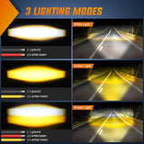 Nilight Motorcycle Driving Lights 2.5 inch White Amber Spot Beam Fog Light LED Pods IP67 Waterproof Auxiliary Offroad Lighting for Motorbike Dirt Bike e-Bike Scooter Snowmobile ATV UTV SUV Truck, view 4