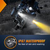 Nilight Motorcycle Driving Lights 2.5 inch White Amber Spot Beam Fog Light LED Pods IP67 Waterproof Auxiliary Offroad Lighting for Motorbike Dirt Bike e-Bike Scooter Snowmobile ATV UTV SUV Truck, view 6