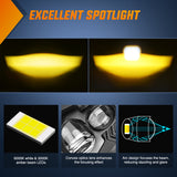 Nilight Motorcycle Driving Lights 2.7 inch White Amber Spot Beam Fog Light LED Pods IP67 Waterproof Auxiliary Offroad Lighting for Motorbike Dirt Bike e-Bike Scooter Snowmobile ATV UTV SUV Truck, view 3