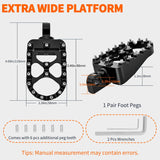 Nilight Motorcycle Foot Pegs Dirt Bike Footpegs Fit for Harley Dyna 1993-2017 Fatboy 1990-2017 Iron 883 2009-2017 Sportster 883 360° Rotating CNC Foot Pegs Heavy Duty Aluminum Alloy Peg Pedal, Black, view 3
