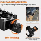 Nilight Motorcycle Foot Pegs Dirt Bike Footpegs Fit for Harley Dyna 1993-2017 Fatboy 1990-2017 Iron 883 2009-2017 Sportster 883 360° Rotating CNC Foot Pegs Heavy Duty Aluminum Alloy Peg Pedal, Black, view 5