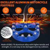 Nilight Motorcycle Foot Pegs Dirt Bike Footpegs Fit for Harley Dyna 1993-2017 Fatboy 1990-2017 Iron 883 2009-2017 Sportster 883 360° Rotating CNC Foot Pegs Heavy Duty Aluminum Alloy Peg Pedal, Blue, view 4