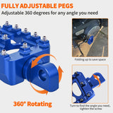 Nilight Motorcycle Foot Pegs Dirt Bike Footpegs Fit for Harley Dyna 1993-2017 Fatboy 1990-2017 Iron 883 2009-2017 Sportster 883 360° Rotating CNC Foot Pegs Heavy Duty Aluminum Alloy Peg Pedal, Blue, view 5