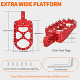 Nilight Motorcycle Foot Pegs Dirt Bike Footpegs Fit for Harley Dyna 1993-2017 Fatboy 1990-2017 Iron 883 2009-2017 Sportster 883 360° Rotating CNC Foot Pegs Heavy Duty Aluminum Alloy Peg Pedal, Red, view 3