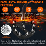 Nilight Motorcycle Foot Pegs Dirt Bike Footpegs Fit for Kawasaki KDX200 1995-2005 KDX200R 1997-2001 KDX220R 2002-2005 KDX250 1991-1994 KX125 KX250 KX500 Heavy Duty CNC Foot Rests Pegs Pedal, Black, view 4