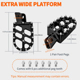 Nilight Motorcycle Foot Pegs Dirt Bike Footpegs Fit for Kawasaki KLX110 2002-2023 KLX110L 2010-2023 KX60 1998-2003 CNC Foot Pegs for Motorcycles Heavy Duty Aluminum Alloy Foot Rests, Black, view 3