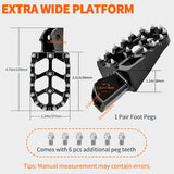 Nilight Motorcycle Foot Pegs Dirt Bike Footpegs Fit for Surron Light Bee X/S E Ride Pro SS CRF150F CRF230F CRF250F X160 X260 KDX200 XR125L XR150L Heavy Duty CNC Foot Rests Pegs Pedal, Black, view 3