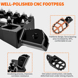 Nilight Motorcycle Foot Pegs Dirt Bike Footpegs Fit for Surron Light Bee X/S E Ride Pro SS CRF150F CRF230F CRF250F X160 X260 KDX200 XR125L XR150L Heavy Duty CNC Foot Rests Pegs Pedal w Springs, Black, view 6