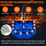 Nilight Motorcycle Foot Pegs Dirt Bike Footpegs Fit for Yamaha PW50 1981-2021 PW80 1983-2006 Y-ZINGER 1985-2001 TW200 1987-2021 CNC Foot Pegs for Motorcycles Heavy Duty Foot Rests Peg Pedal, Blue, view 4