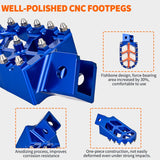Nilight Motorcycle Foot Pegs Dirt Bike Footpegs Fit for Yamaha PW50 1981-2021 PW80 1983-2006 Y-ZINGER 1985-2001 TW200 1987-2021 CNC Foot Pegs for Motorcycles Heavy Duty Foot Rests Peg Pedal, Blue, view 6