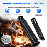 Nilight Motorcycle Foot Pegs Fit for Harley Dyna Sportster Forty Eight Road King Motorcycle Passenger Pedals Footpegs CNC Aluminum Billet Pedal Dirt Bike Footpegs Skidding Foot Rests Pegs, Black, view 3