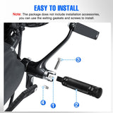 Nilight Motorcycle Foot Pegs Fit for Harley Dyna Sportster Forty Eight Road King Motorcycle Passenger Pedals Footpegs CNC Aluminum Billet Pedal Dirt Bike Footpegs Skidding Foot Rests Pegs, Black, view 5