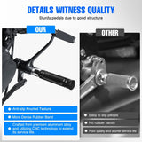 Nilight Motorcycle Foot Pegs Fit for Harley Dyna Sportster Forty Eight Road King Motorcycle Passenger Pedals Footpegs CNC Aluminum Billet Pedal Dirt Bike Footpegs Skidding Foot Rests Pegs, Black, view 6