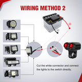Nilight Motorcycle Handlebar Switch Plug and Play 12V ATV Light Switches Dual Push Button Waterproof ON Off for UTV Driving Lights Fits 22mm Handlebars, view 3