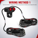 Nilight Motorcycle Handlebar Switch Plug and Play 12V ATV Light Switches Dual Push Button Waterproof ON Off for UTV Driving Lights Fits 22mm Handlebars, view 4
