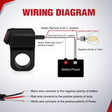 Nilight Motorcycle Handlebar Switch Plug and Play 12V ATV Light Switches Dual Push Button Waterproof ON Off for UTV Driving Lights Fits 22mm Handlebars, view 6