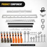 Nilight Motorcycle Hitch Carrier 400LBS, Lightweight Robust Aluminum Dirt Bike Hitch Hauler with 55.11 Inch Longer Ramp, Pin Lock, Tie-Down Strap and Tightener, 2 Inch Receiver, 5 Inch Wide Tire, view 3