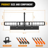 Nilight Motorcycle Hitch Carrier 600LBS, Heavy Duty Dirt Bike Hitch Hauler with 55.11 Inch Longer Ramp, Pin, Tie-Down Strap and Tightener, 2 Inch Receiver, 5 Inch Wide Tire, view 2