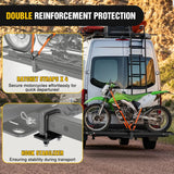 Nilight Motorcycle Hitch Carrier 600LBS, Heavy Duty Dirt Bike Hitch Hauler with 55.11 Inch Longer Ramp, Pin, Tie-Down Strap and Tightener, 2 Inch Receiver, 5 Inch Wide Tire, view 5
