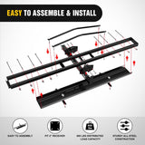 Nilight Motorcycle Hitch Carrier 600LBS, Heavy Duty Dirt Bike Hitch Hauler with 55.11 Inch Longer Ramp, Pin, Tie-Down Strap and Tightener, 2 Inch Receiver, 5 Inch Wide Tire, view 6