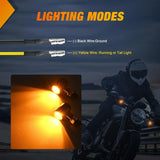Nilight Motorcycle LED Turn Signals Front Indicator Light Yellow Beam Mini Size Blinkers Compatible with Harley Honda Kawasaki Suzuki Triumph Yamaha Cruiser, view 2